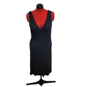 Banana Republic strappy v neck midi dress with woven waist detail, size XL